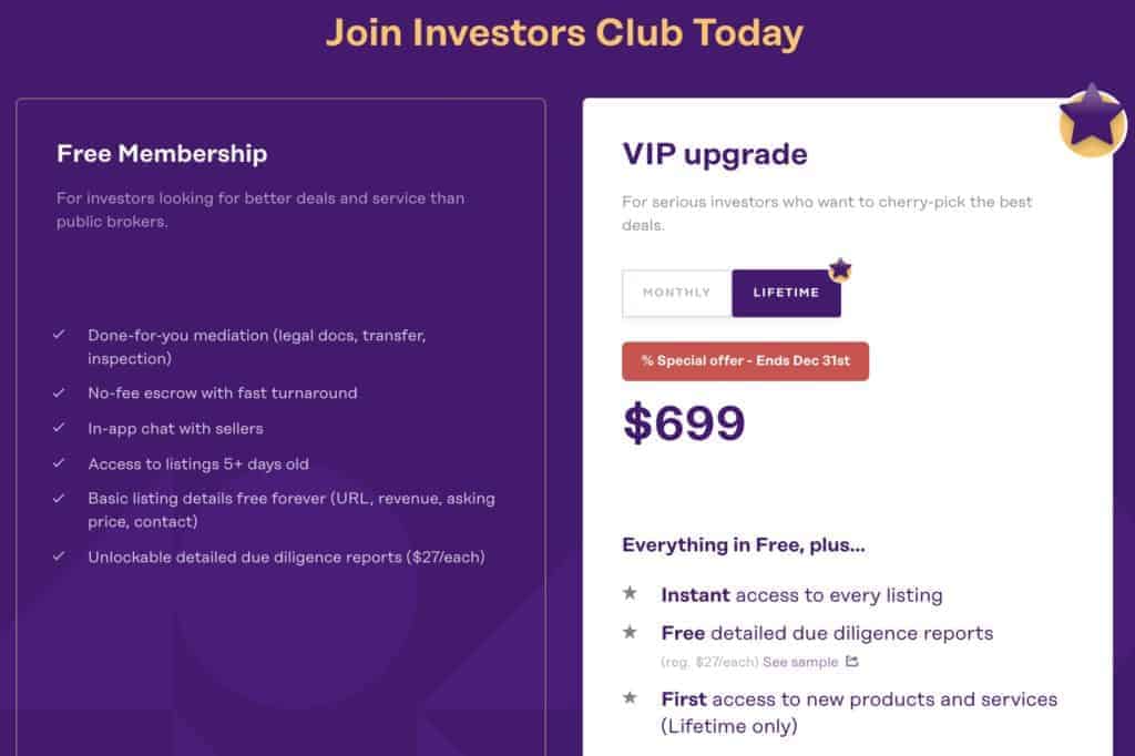 investors club membership