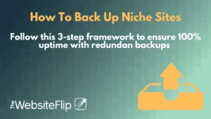 How To Back Up Niche Sites