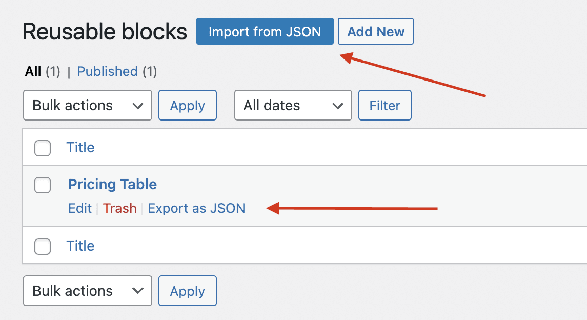 Import JSON