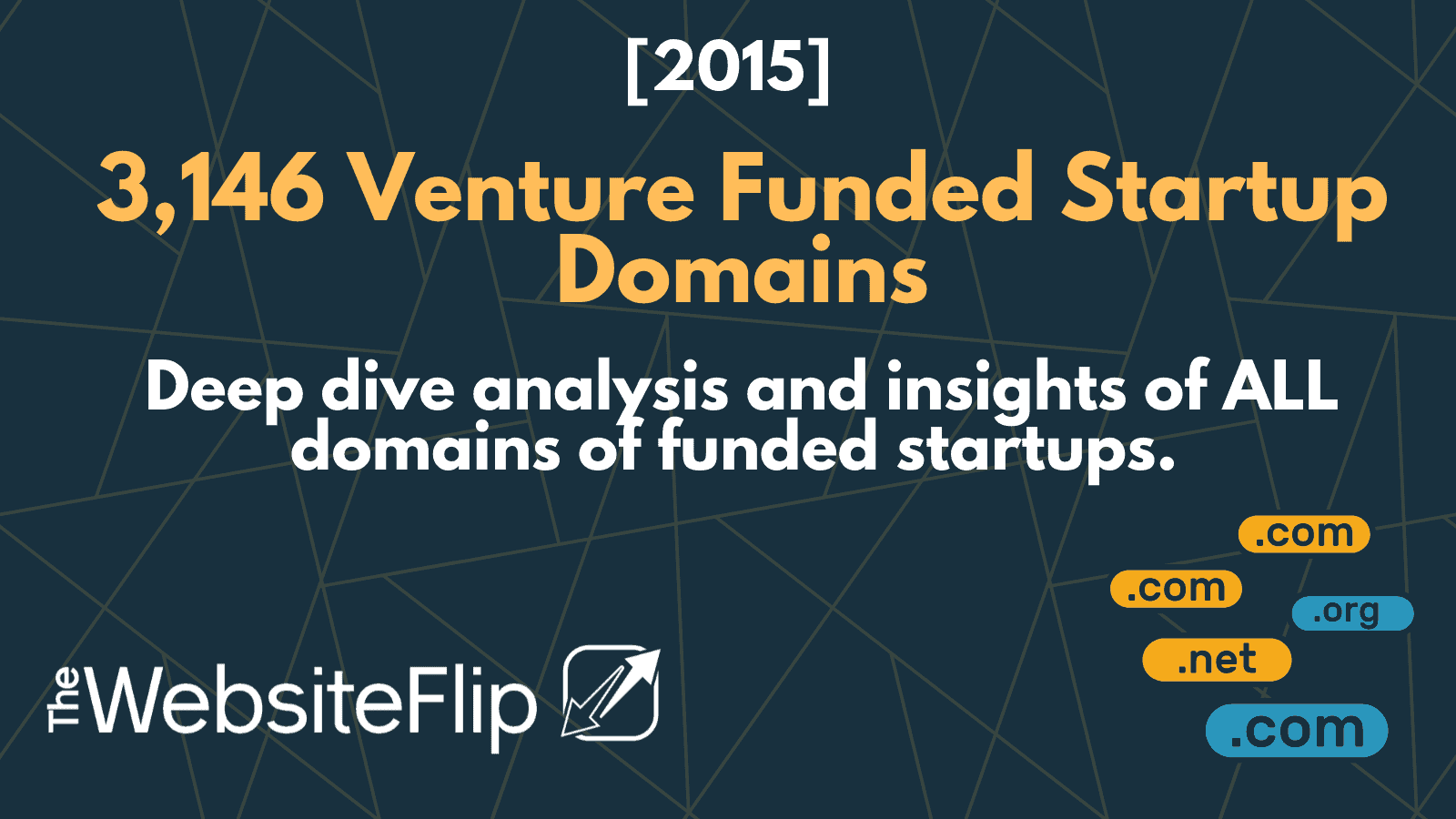 Newly funded startups and their domains in 2015