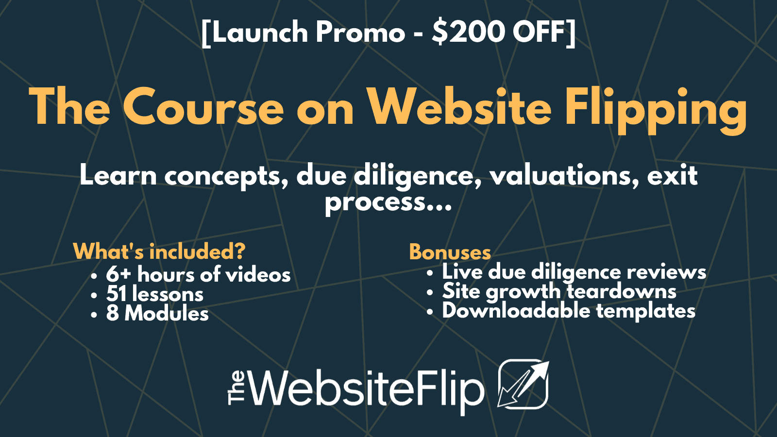 The Course on Website Flipping - Launch Promo