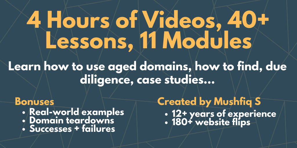The Course on Aged Domains - Cover