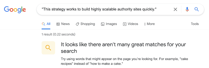 google search for string