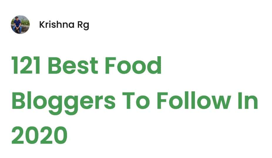 food blogs 2020