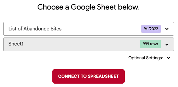 select a sheet gmass
