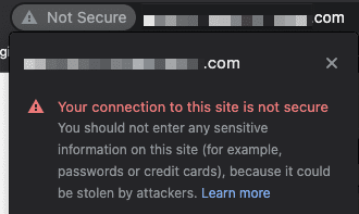 site not secure 1