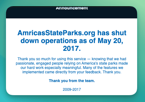 america state parks shutdown