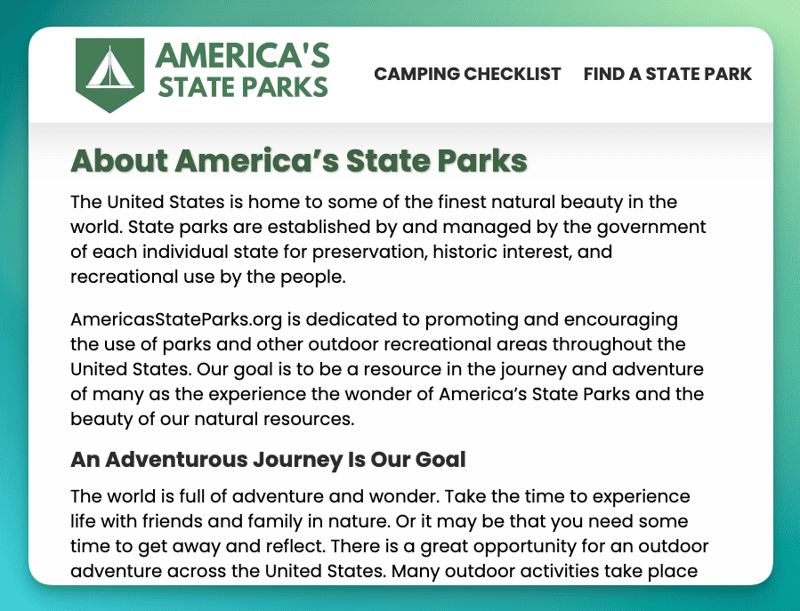 americas state parks about us